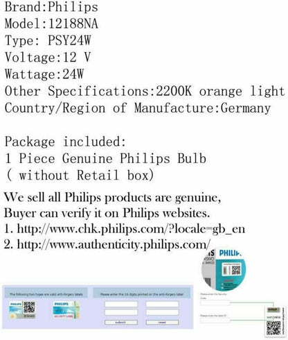 ya 3 8.24 baidi for Standard 12188NA PSY24W Amber 24W One Bulb Halogen Drive DRL Fog