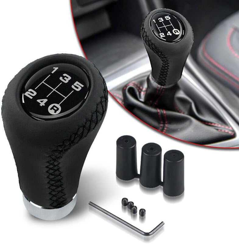 ya 11 9.14 baidi5 Speed Universal Car for MAN ual Shift Knob Gear Stick Shifter Lever Aluminum Black