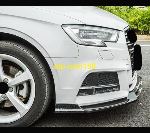 ya 2 8.15 Carbon Fiber Look Front Bumper Lip Body Kit Spoiler 4PCS for Audi A3 2017-2020
