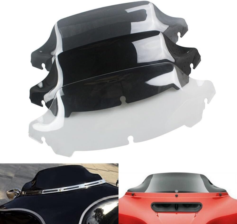 ya 23 10.7 baidi 7 Black/Smoke/Clear Wave Windshield Windscreen for Harley Touring FLHX 2014-up