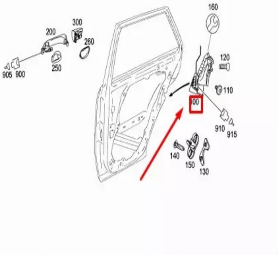 ya 11 9.14 baidiDoor Lock Actuator for Mercedes ML Class W164 ML300 06-11