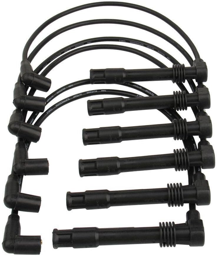ya 4 8.10 6PCS Ignition Spark Plug Wire Cable for Audi A6 Quattro 2001 Avant 2.8 250079696