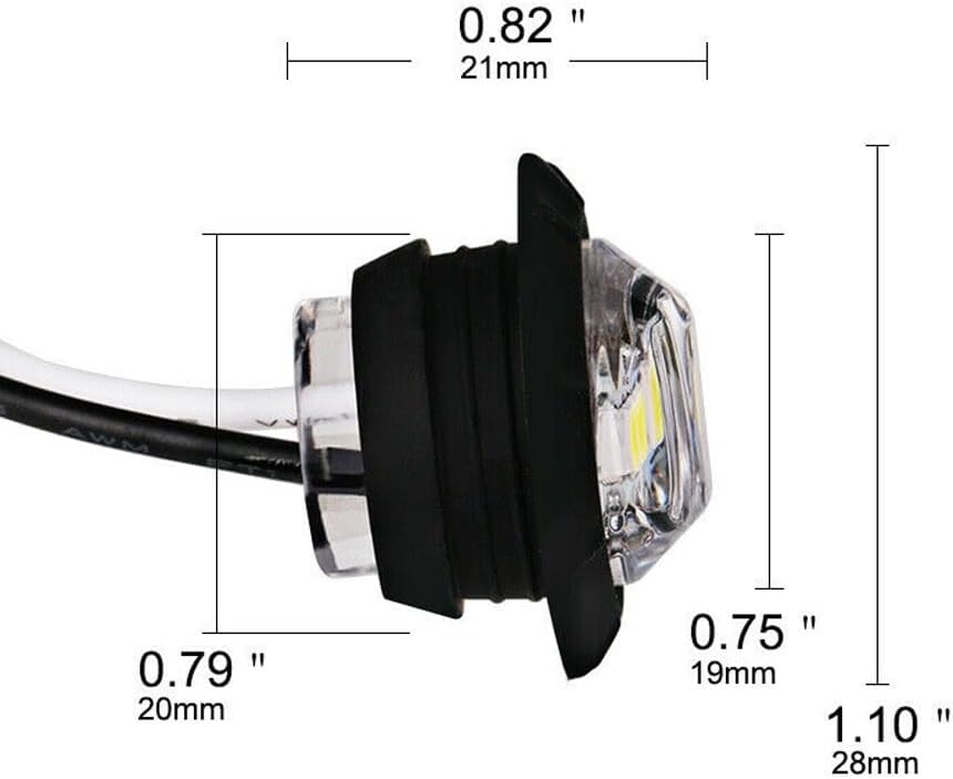 ya 13 9.15 baidi Built-in Turn Signal Lights Round Lamp Bulbs Replacement Parts Set Auto