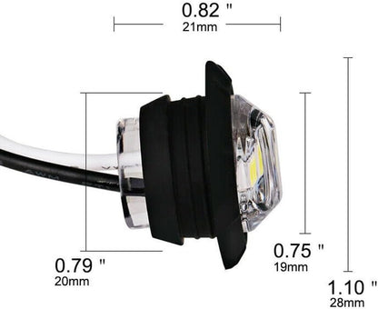 ya 13 9.15 baidi Built-in Turn Signal Lights Round Lamp Bulbs Replacement Parts Set Auto