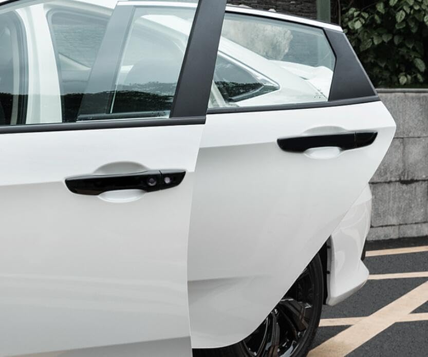 ya 2 8.15 for Honda Civic 2016-2021 Gloss Black with for Smart Hole Exterior Door Handle Cover Trim 