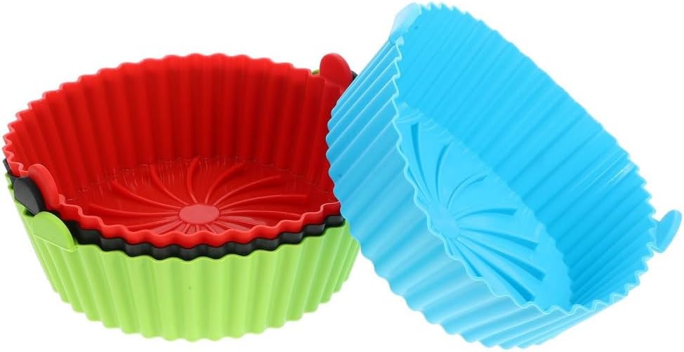 ya 14 9.20 baidi 4 Pcs Silicone Lining Basket Air Fryer Replacement Tray Baking Pans-1