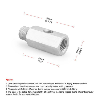 ya 5 8.10 M14x1.5Female Oil Pressure Sensor Tee 1/8NPT to M14x1.5 Male Adapter Supply Feed