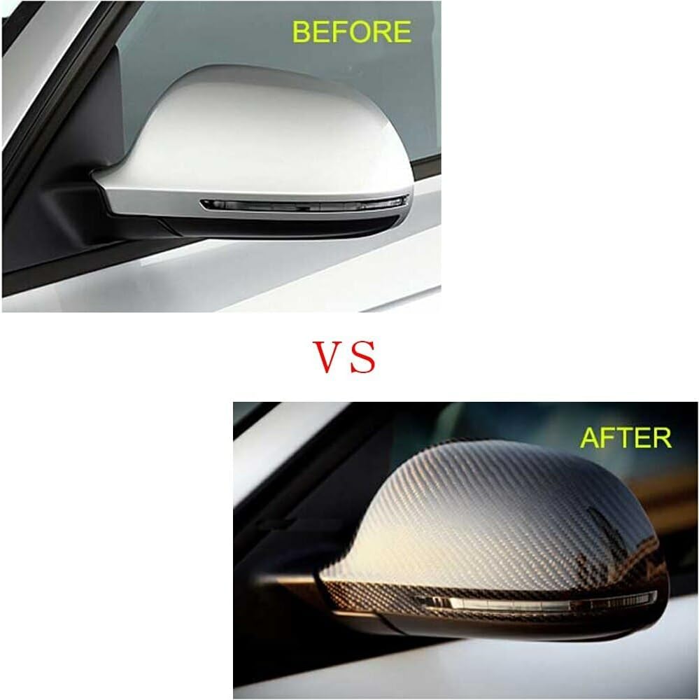ya 11 9.14 baidiCarbon Replacement Rearview Mirror Cover W/O side lane assist for Audi A4 B8 Q3