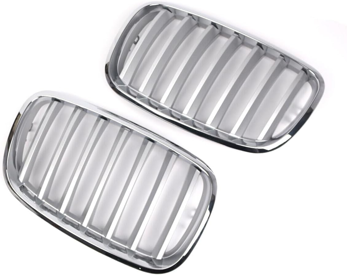 ya 28 10.13 zhengce Chrome Car Front Kidney Grille Grill For Fit for BMW E70 X5 E71 X6 2008-20