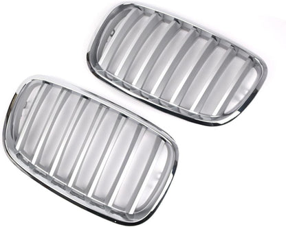 ya 28 10.13 zhengce Chrome Car Front Kidney Grille Grill For Fit for BMW E70 X5 E71 X6 2008-20