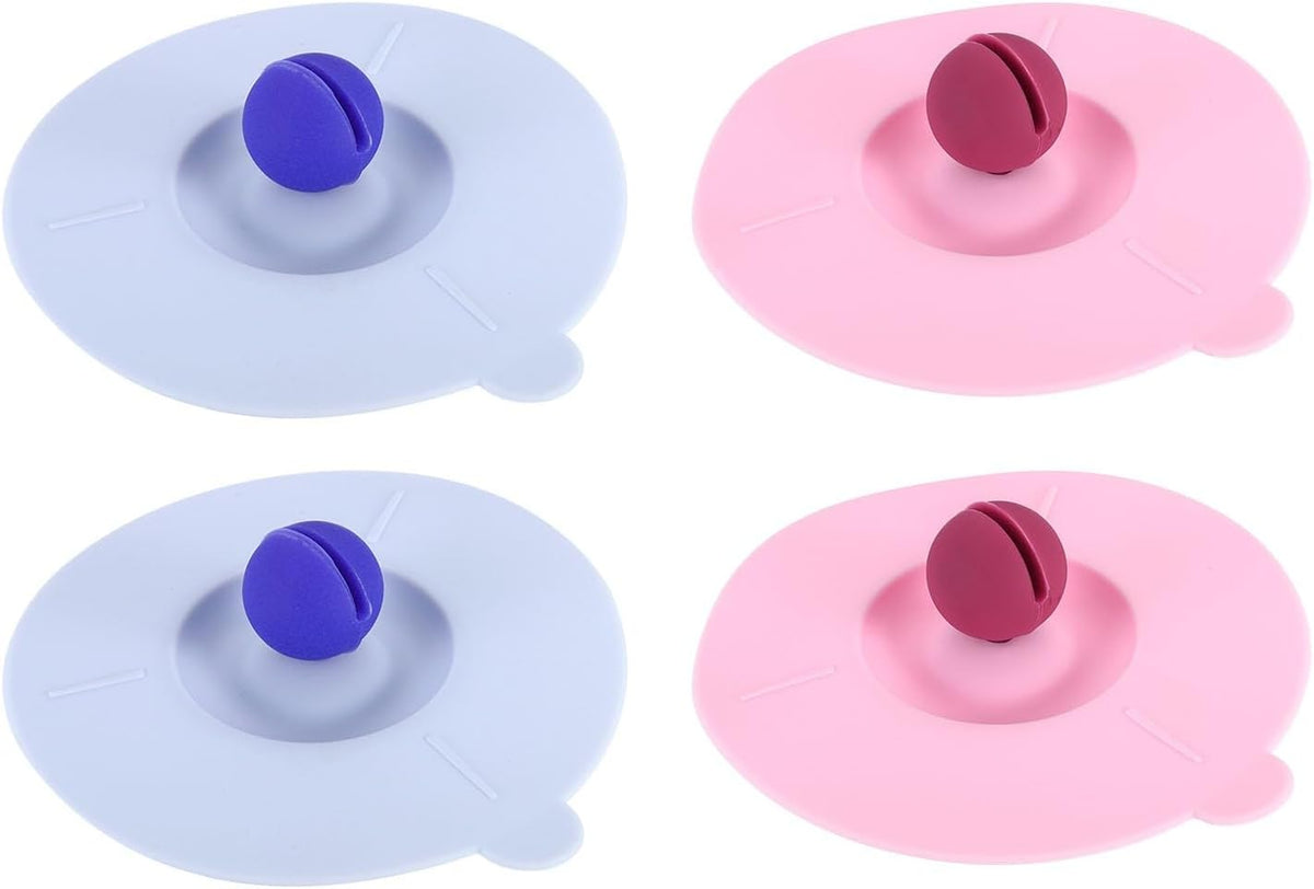 ya 14 9.20 baidi Silicone Cup Lids for Drinks, 4Pcs 3.9 Mug Cup Cover Cap Pink/Blue-1