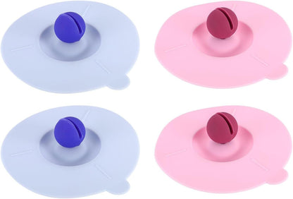 ya 14 9.20 baidi Silicone Cup Lids for Drinks, 4Pcs 3.9 Mug Cup Cover Cap Pink/Blue-1