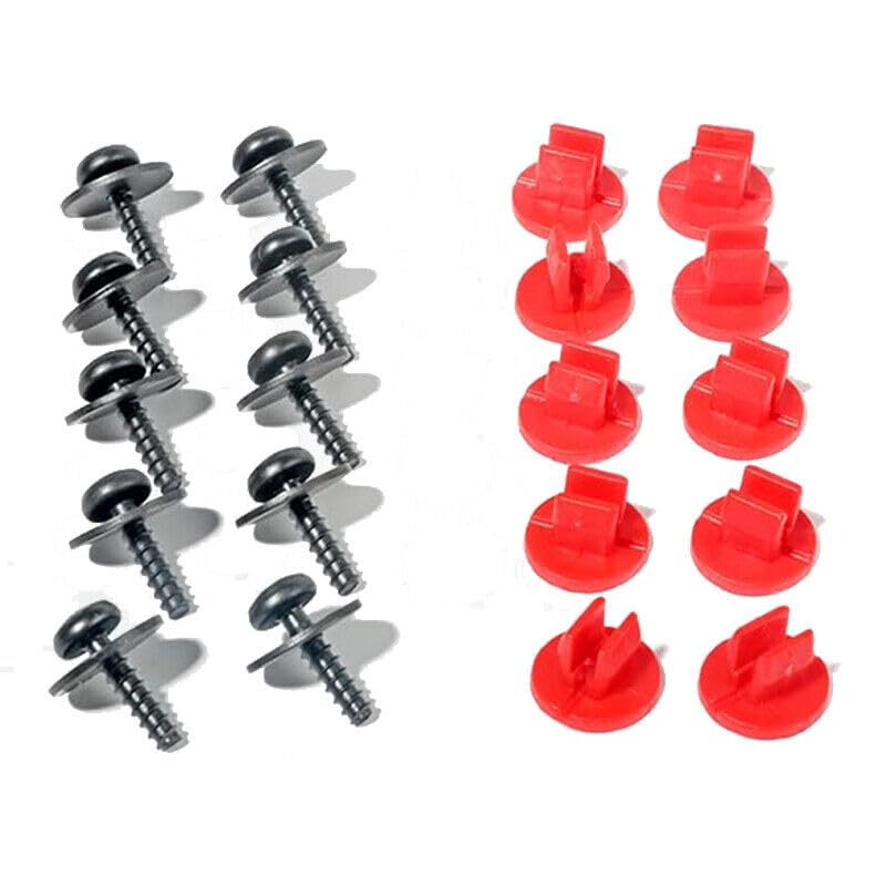 ya 6 8.14 10 Set Engine Splash Shield Screws & Retainer Nut for Ford Focus Escape Explorer