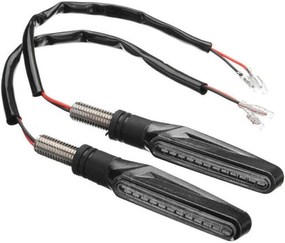 ya 13 9.15 baidi Pair 12V 12LED Amber Motorcycle Bike Bendable Turn Signal Light Indicator Lamps