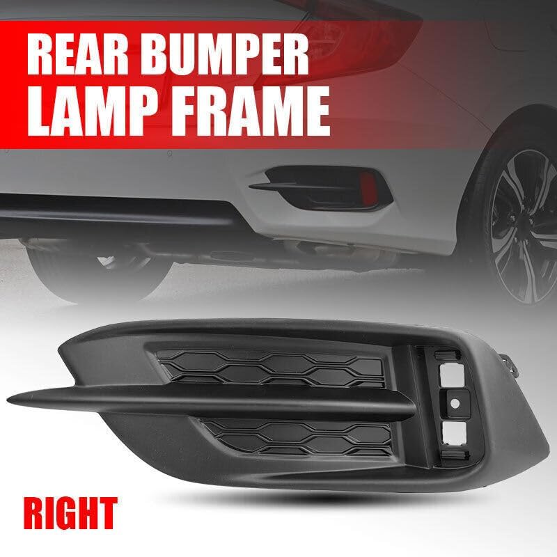 ya 2 8.15 Right rear bumper reflector fog lamp cover suitable for 2016-2021 for Honda CIVIC