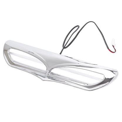 ya 9 10.24 Chrome Batwing Fairing Vent Trim LED Light Fit Harley 14-UP FLHX FLHTCU