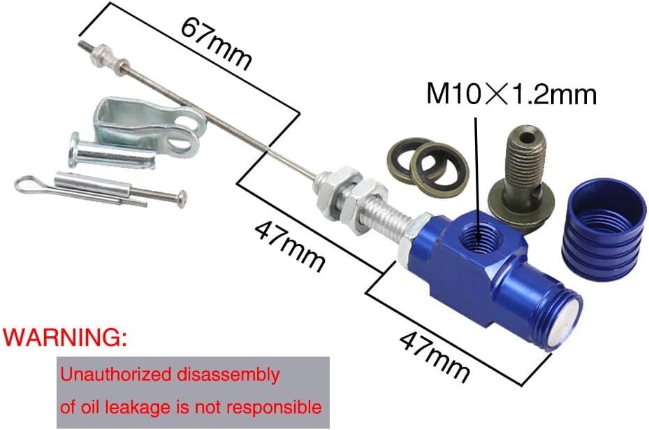 ya 7 8.24 baidi 13mm Blue Universal Motorcycle Hydraulic Clutch Master Cylinder Rod Brake Pump 