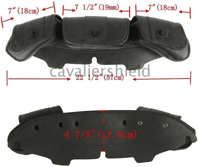 ya 23 10.7 baidi 6 Black Windscreen+3 Pockets Windshield Bag for Harley Touring Street Glide USAa