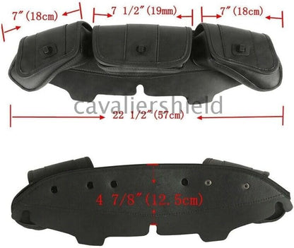 ya 23 10.7 baidi 6 Black Windscreen+3 Pockets Windshield Bag for Harley Touring Street Glide USAa