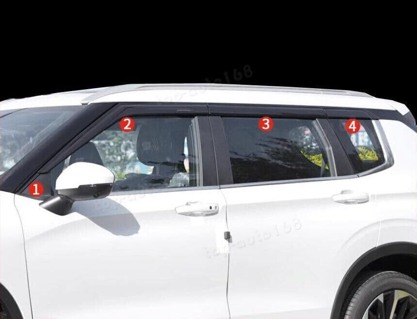 ya 5 8.24 baidi Black Window Visor Vent Shades Sun Rain Guard B for Mitsubishi for Outlander 22-2024
