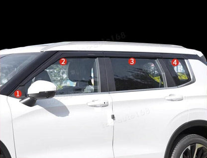 ya 5 8.24 baidi Black Window Visor Vent Shades Sun Rain Guard B for Mitsubishi for Outlander 22-2024