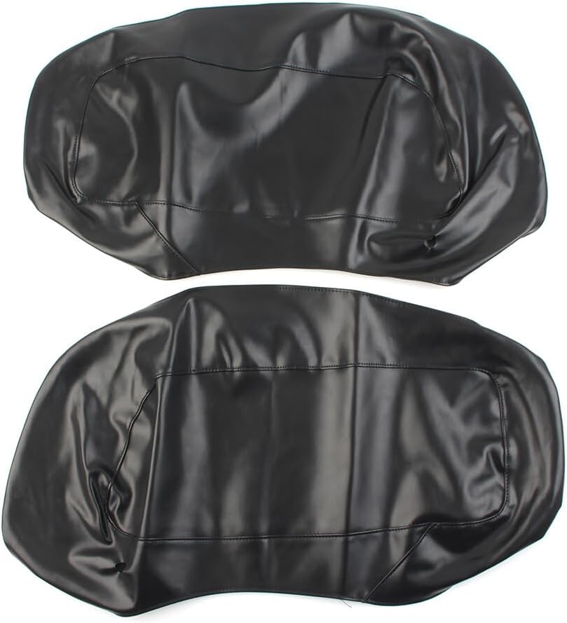 ya 11 9.14 baidiSaddlebag Speaker Lid Covers Plain PU Leather for Harley Touring FLH FLT 2014-UP
