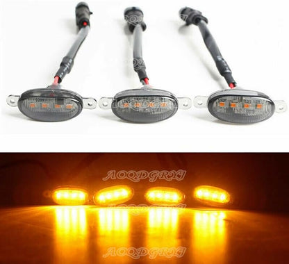ya 4 8.14 for Toyota Prado LC150 2014-2017 Smoky Raptor Style Amber LED Front Grill Light 