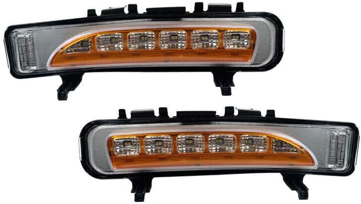 ya 4 8.24 baidi for Ford Edge 2009-14 LED Front Bumper Fog Lights Daytime Running Lights Turn Signals 