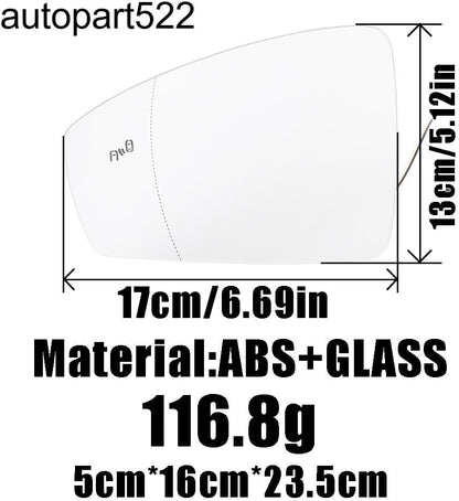 ya 2 8.15 Mirror glass for VW for Tiguan 2018-2023 right blind spot heating