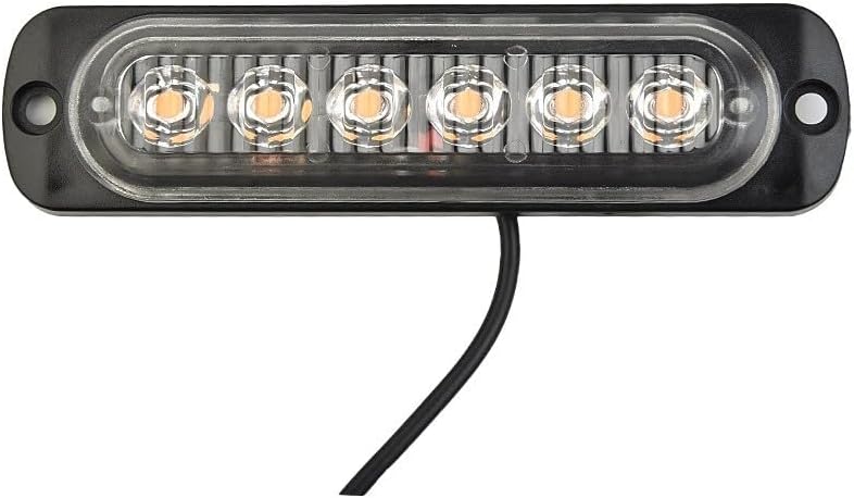 ya 13 9.15 baidi Amber Yellow 6LED Truck Car Strobe Flash Light Grille 24V-12V Traffic
