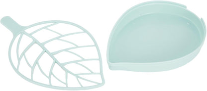 ya 14 9.20 baidi Leaf Design Soap Holder with Double Drain Holes Non Slip Shower Tray 3 Colors-1