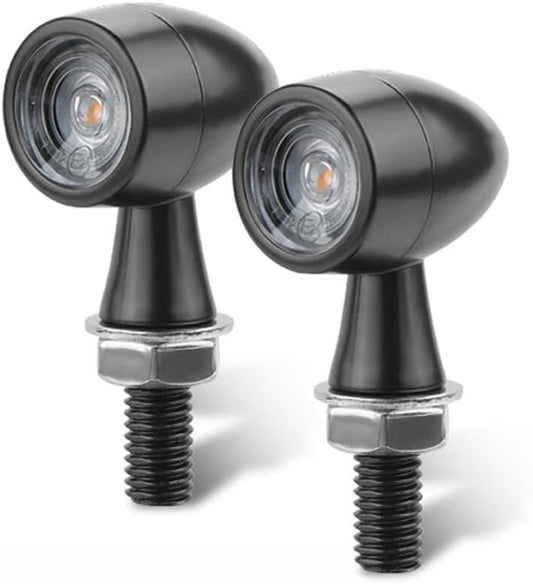 ya 4 8.10 2X Motorcycle E24 Tinted LED Bar Ends for Mini Indicators For Chopper Custom Racer