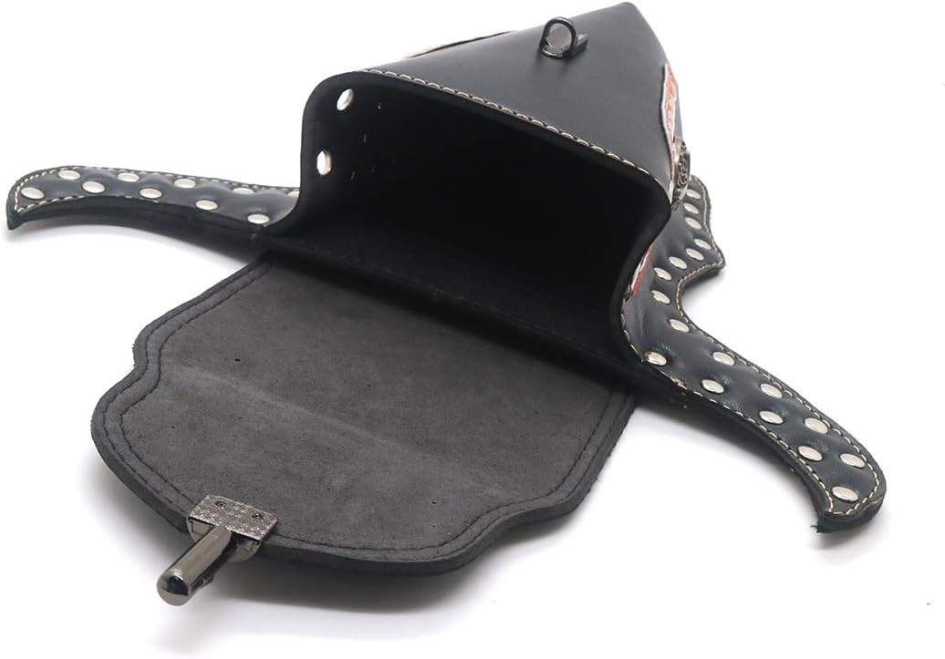 ya 11 9.14 baidiNew Universal Motorcycle Black PU Leather Handlebar Sissy Bar Saddlebag Tool Bag