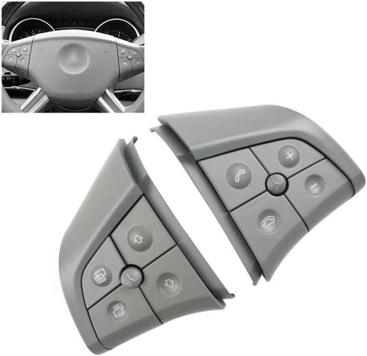 ya 14 9.20 zhengce One Pair of Steering Wheel Switch Buttons Gray for Mercedes ML GL Class W16-1