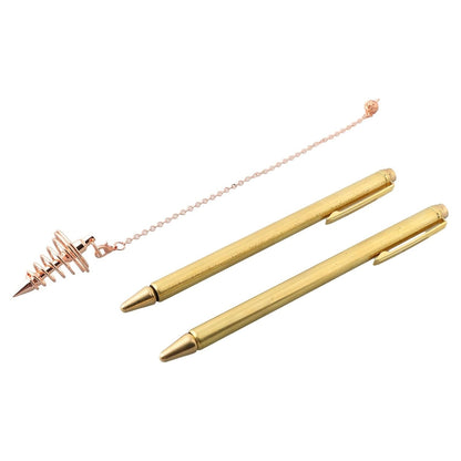 ya 16 10.20 baidi 99.9% Copper Detector Rod Metal Rod+Pendulum Pendant for Treasure Hunting Tools
