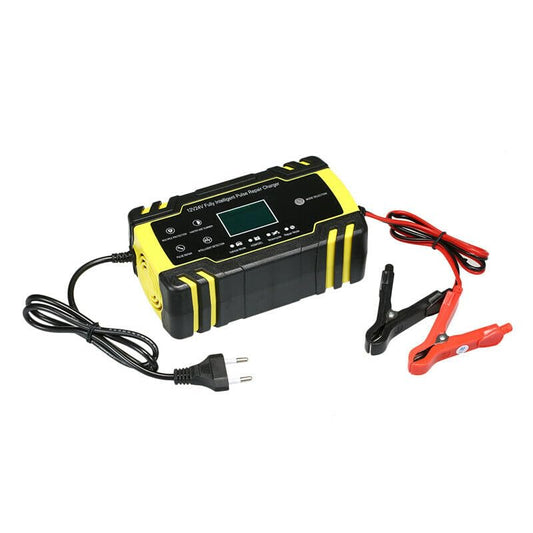 ya 6 8.14 Automotive Lead Acid Battery Charger Touch Screen Pulse Repair EU Plug Tracking Tool