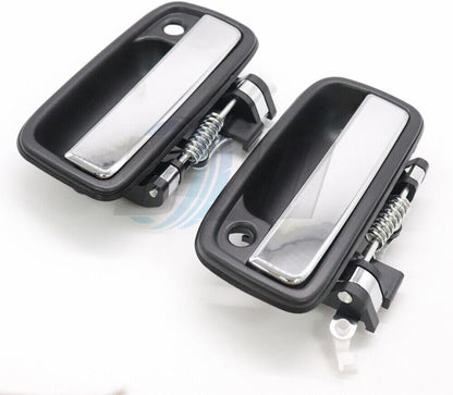 ya 10 9.16 baidi Door Handle 2X Black LH & RH Pair Outer Exterior for Tacoma Pickup Truck 95-04