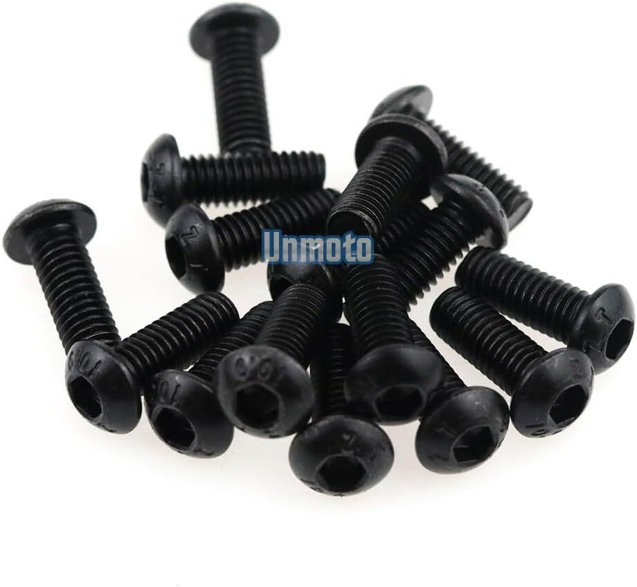ya 23 10.7 baidi Black Fairing Bolt Kit body screws Clips for Kawasaki ZX6R 2005-2006