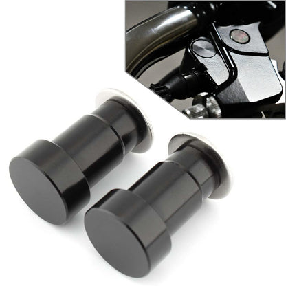 ya 6 8.14 CNC Mirror Hole Caps Cover Fit for Thruxton Pair Aluminum Black Motorcycle