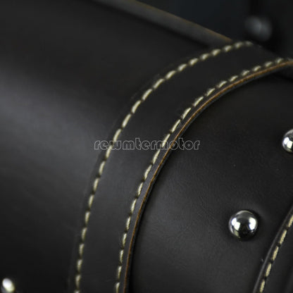 ya 11 9.14 baidiMotorcycle Saddlebag Storage Handlebar Bar Bag Roll Barrel Fit for Harley Models