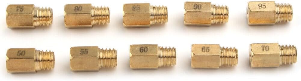ya 2 8.15 10PCS Carburetor Main Jet Fit VM/TM/TMX AX100 50 55 60 65 70 75 80 85 90