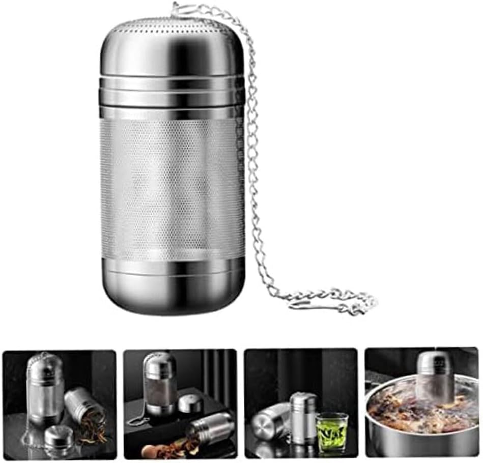 ya 14 9.20 baidi 2 Pieces Stainless Steel Tea Infuser with Chain Hook for Loose Leaf Tea-1