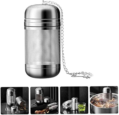 ya 14 9.20 baidi 2 Pieces Stainless Steel Tea Infuser with Chain Hook for Loose Leaf Tea-1