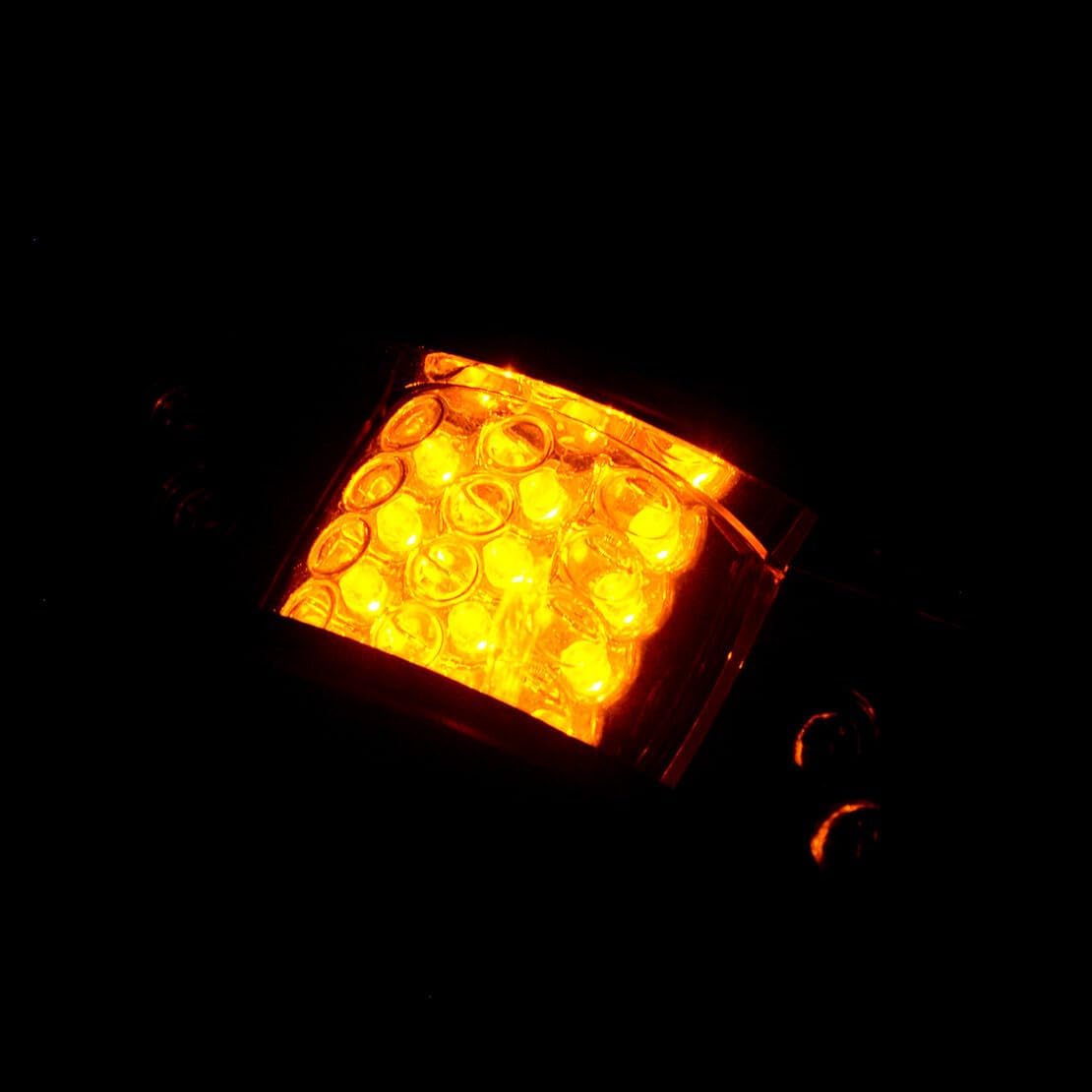 ya 4 8.14 2 Pieces Amber LED Fender Clearance Lights Oval Trailer Truck Side Marker Lights 