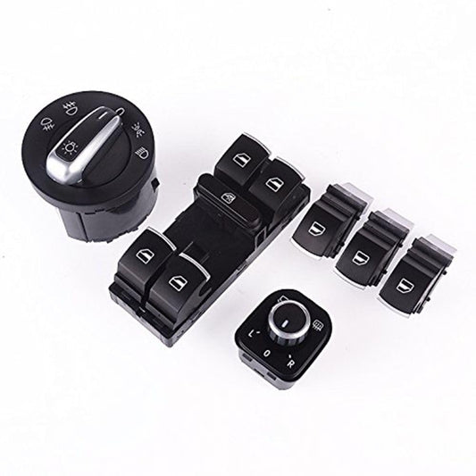 ya 4 8.8 Suitable for VW Golf 5 6 Jetta Passat B6 CC Tiguan Mirror Window Headlight Switch Set (6)