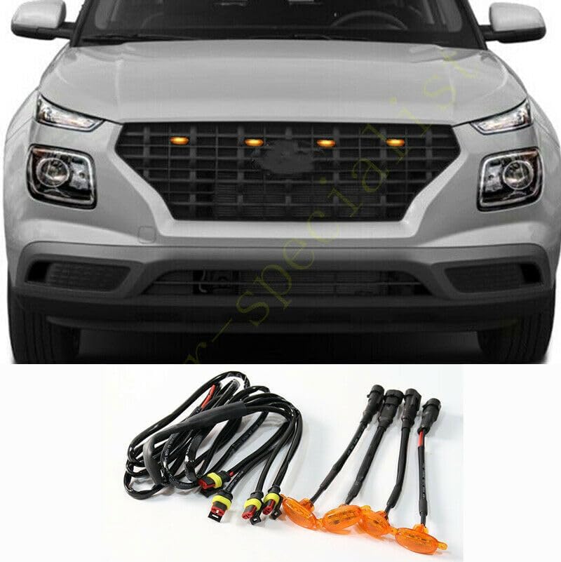 ya 14 9.20 zhengce 4Pcs for Hyundai Venue 2020-2021 Front Grille LED Light Raptor Style Grill-1