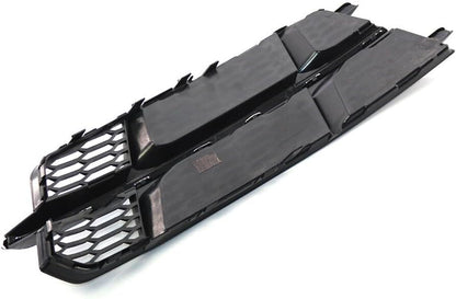 ya 14 9.20 zhengce for Audi A6 C7 2014-2018 Black Chrome Front Bumper Lower Side Grille-1