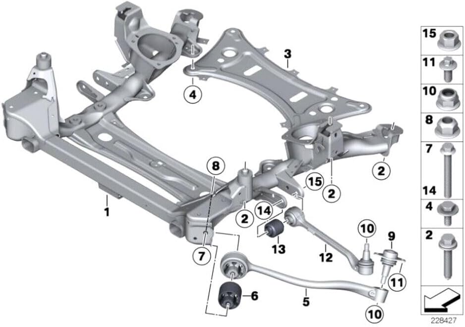 ya 5 8.10 2 Pieces Front Upper Control Arms for BMW F25/G01 X3 11-17 F26/G02 X4 31106787673/674