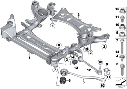 ya 5 8.10 2 Pieces Front Upper Control Arms for BMW F25/G01 X3 11-17 F26/G02 X4 31106787673/674