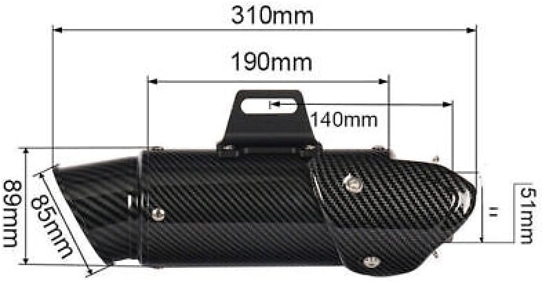 ya 5 8.24 baidi Motorcycle Pipe Insert Muffler 51mm Tail Tip Vent Pipe Baffle Silencer